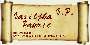Vasiljka Paprić vizit kartica
